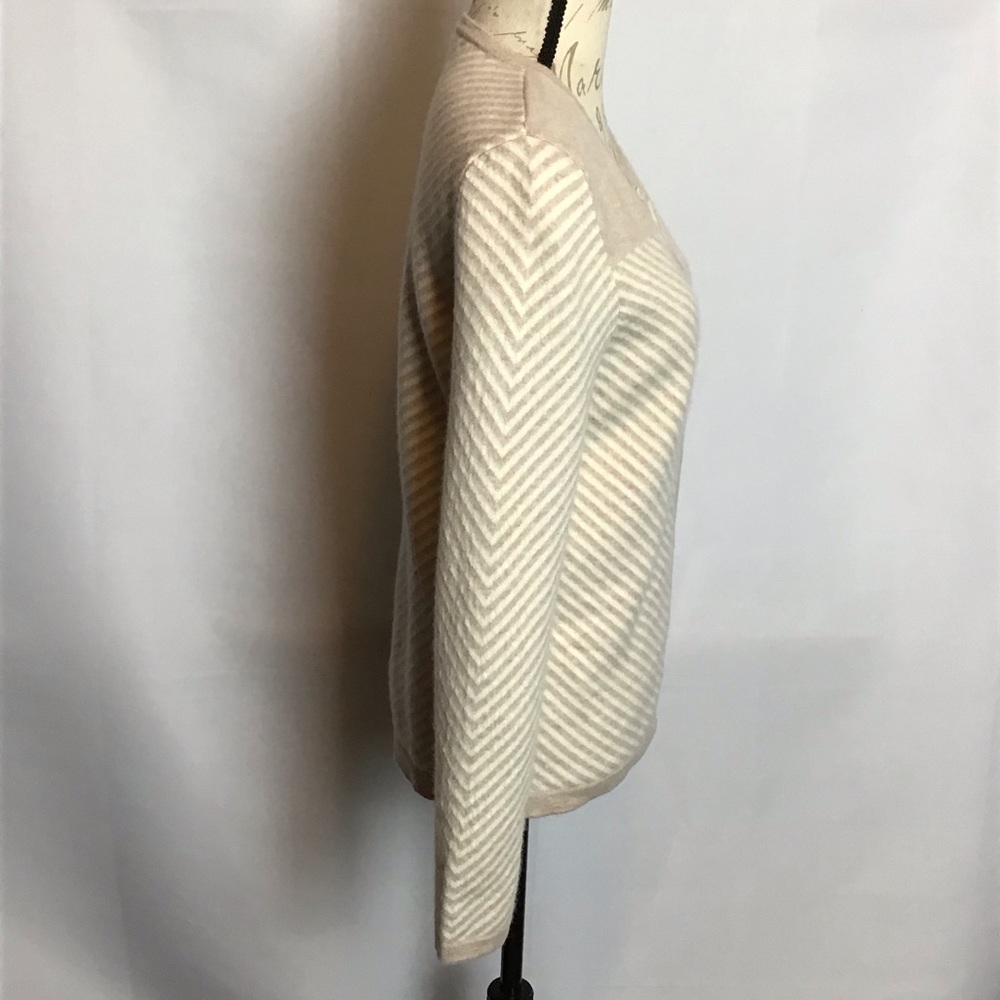 Kier + J -Cashmere Striped Cardigan_5